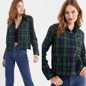 OBEY Maddy Zip-Up Flannel Shirt XS